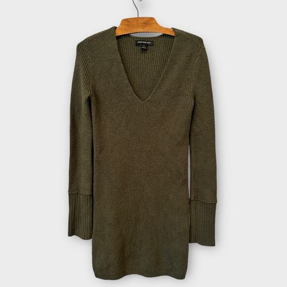 SOMETHING NAVY Fitted Ribbed Mini Tunic Sweater Dress Size XS - Picture 5 of 12